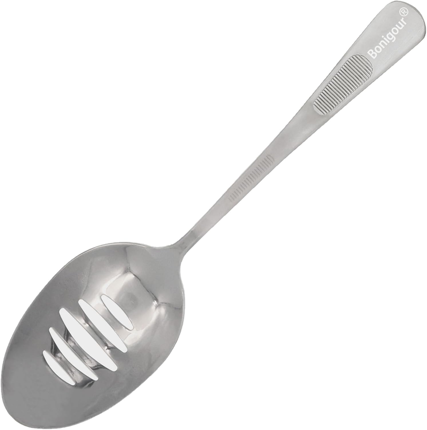 9" Slotted Bowl,18-8 Stainless Steel Culinary Plating Spoon