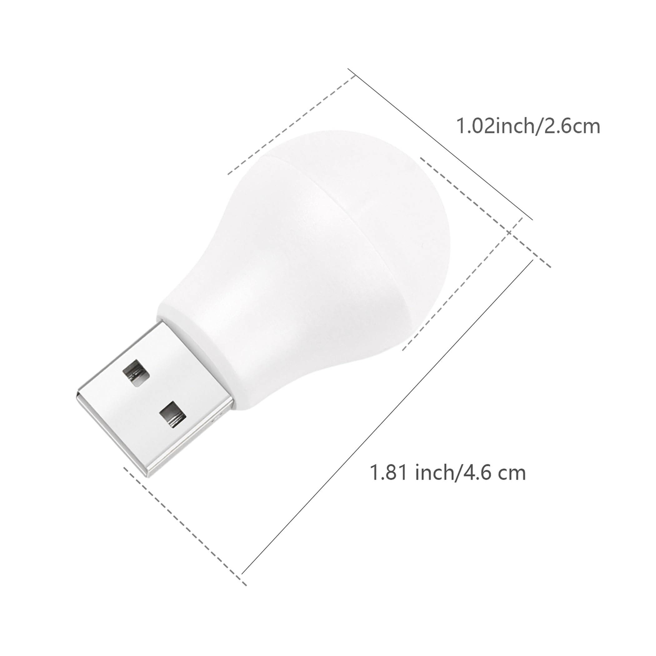 Vagocom 6Pack USB Night Light LED Plug in Night Light Mini USB Light Bulb Small Led Light for — view 3