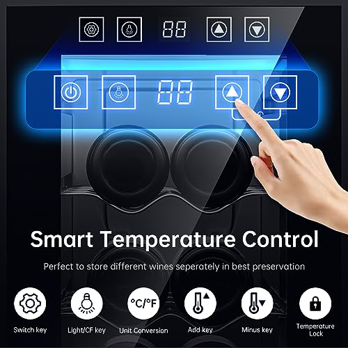 kingchii 6 bottle thermoelectric wine cooler refrigerator advanced cooling technology stainless steel amp tempered glass for red wine champagne for home kitchen or office