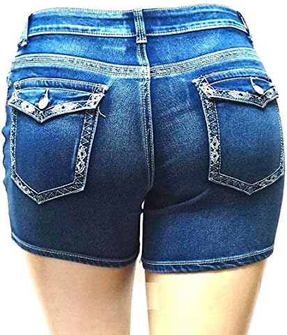 LA Bonita/Jack David Women's Premium Plus Size Blue Denim Jeans Shorts Stretch (26, LA Bonita 7A150MSH)