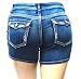 XBZ WOMEN'S Premium PLUS SIZE BLUE Denim jeans Shorts Stretch