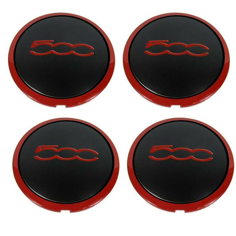 Lot de 4 cache-moyeux autocollants pour centre de roue 500C 500L 133 mm 68078419AC 68078421AC 51884863