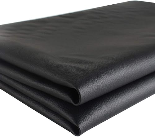 Sábanas de cuero sintético negro de vinilo marino, tela de cuero sintético de 28 x 54 pulgadas, múltiples texturas para barco, asiento de automóvil,