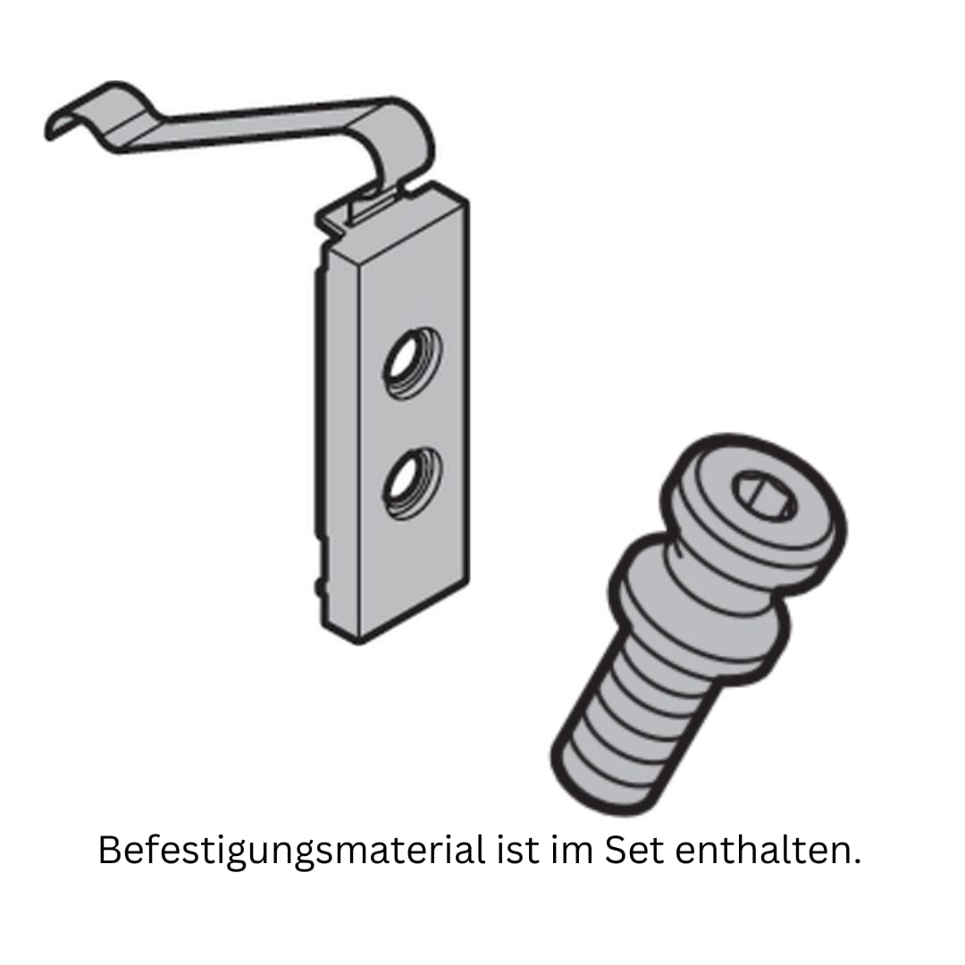 WSS 2D Alu-Türband 3-tlg. Drehpunkt 25/Achse 78 – Art. 04.152.2578.114 | höhen- & seitenverstellbar, Exzenterbuchse ±1,5 mm, E6/C-0 silber eloxiert