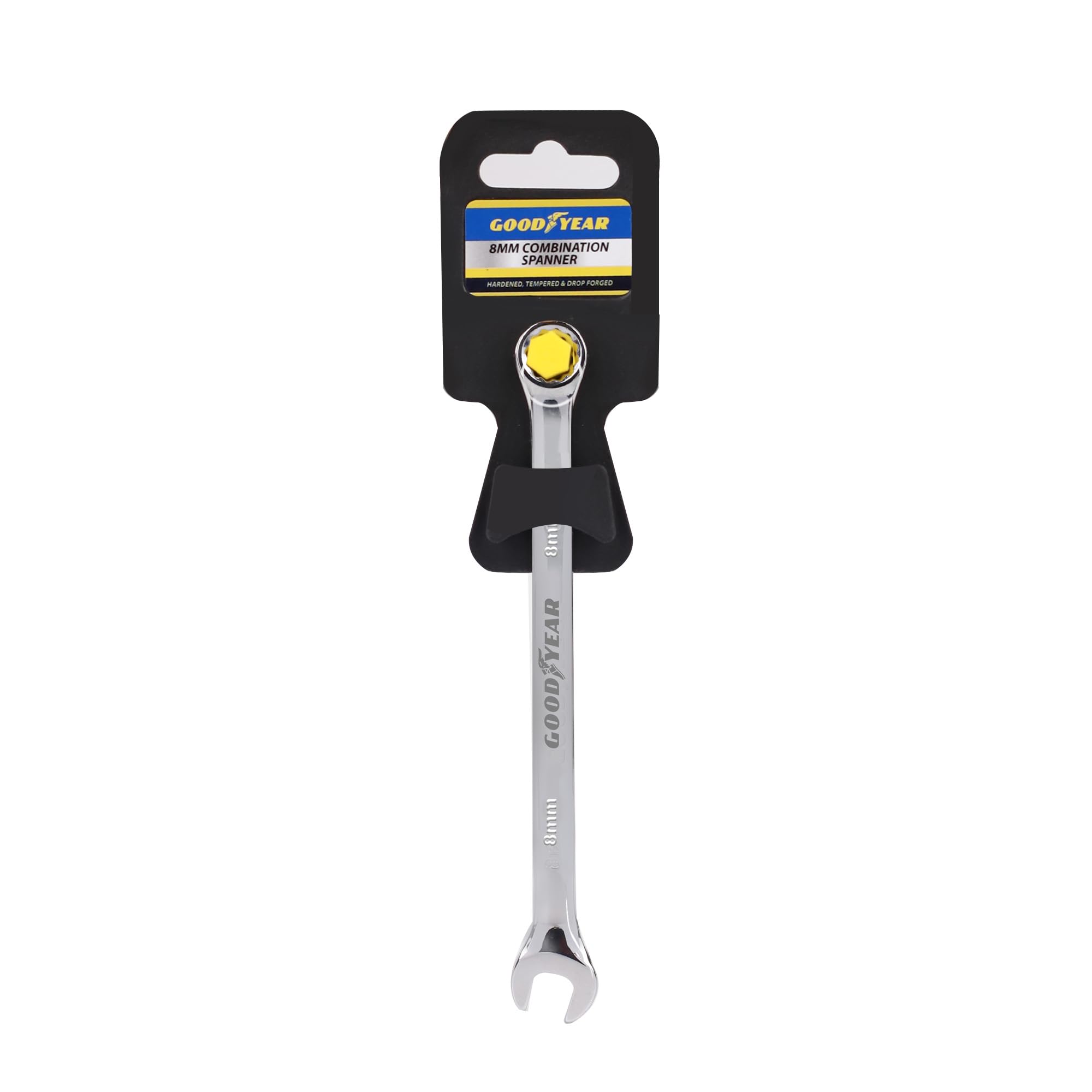 Goodyear 8mm Spanner-Chrome Vanadium Steel| Precision Engineered for Tightening and Loosening Nuts and Bolts| Durable & Corrosion-Resistant Wrench| Essential Hand Tool for Mechanics
