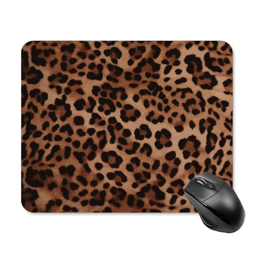 Tapis de souris léopard ultra fin pour ordinateur portable au café