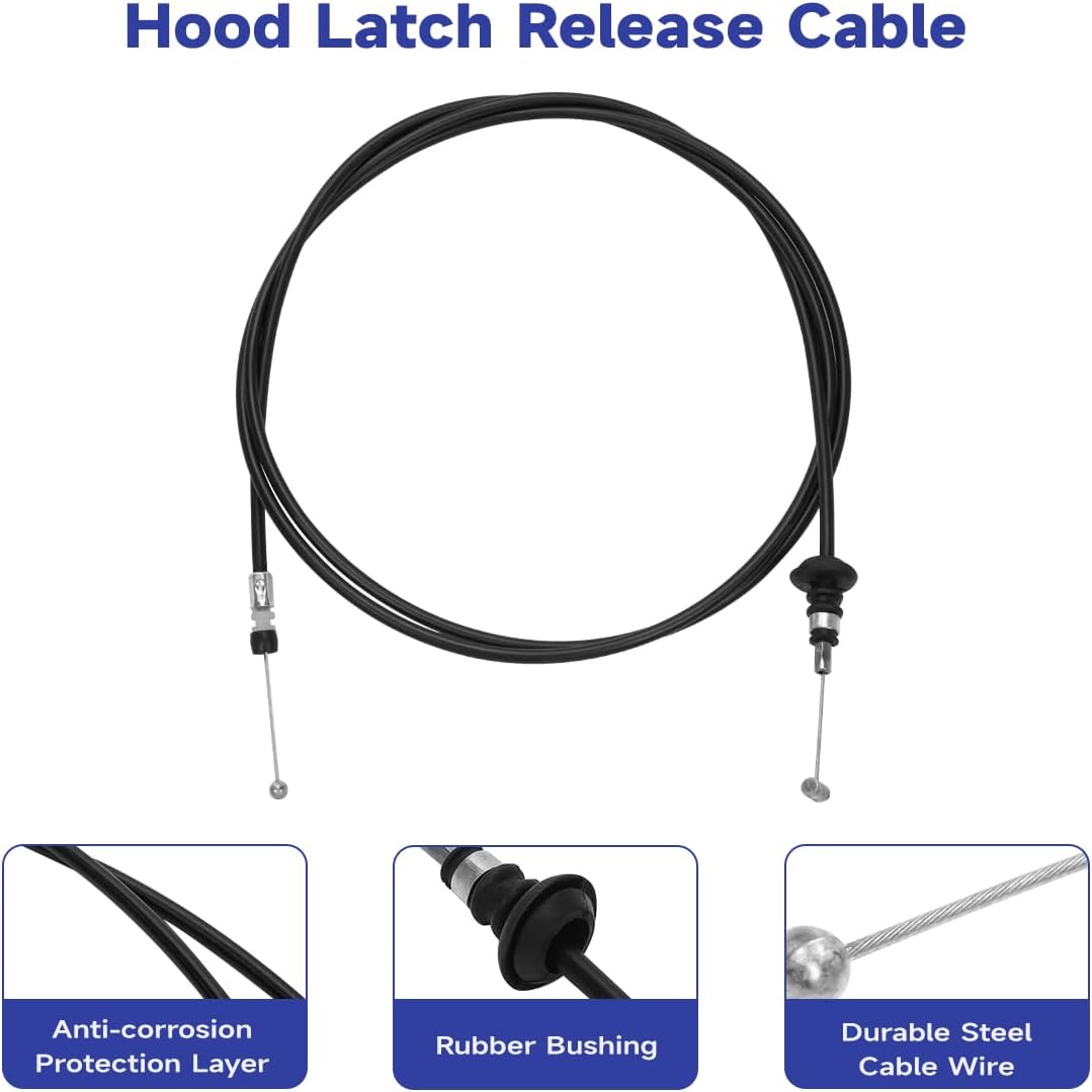 912-416 Hood Release Cable Compatible witn 2008-2015 Scion XB, Hood Latch Cable Replaces 5363012640