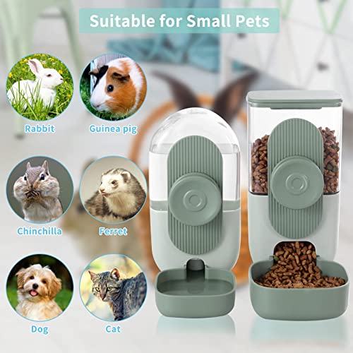 Lemtrflo Hanging Automatic Food Water Dispenser,Gravity Rabbit Feeder And Water Dispenser Set,Cage Cat Food And Water Dispenser Food Bowl For Bunny Chinchilla Guinea Pig Hedgehog Ferret #TOP6