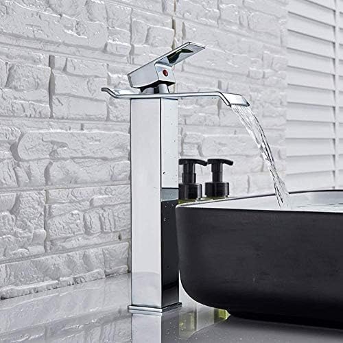 Robinet de lavabo chromé et mitigeur de salle de bain eau chaude froide