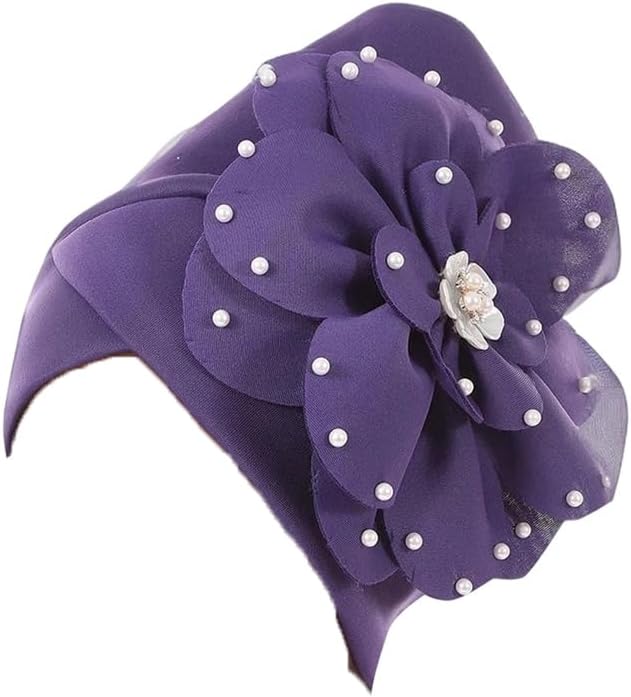Dvbfufv Women Elegant African Headwrap Nigeria Party Wedding Big Flower Turban Cap