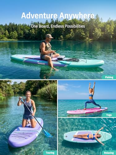 Image of Niphean Inflatable Paddle Board with Accessories 10'6'' /7'6''Stable SUP | Anti-Slip EVA Deck, 450 lbs Capacity Inflatable Paddle Boards for Adults & Youth of All Skill Levels
