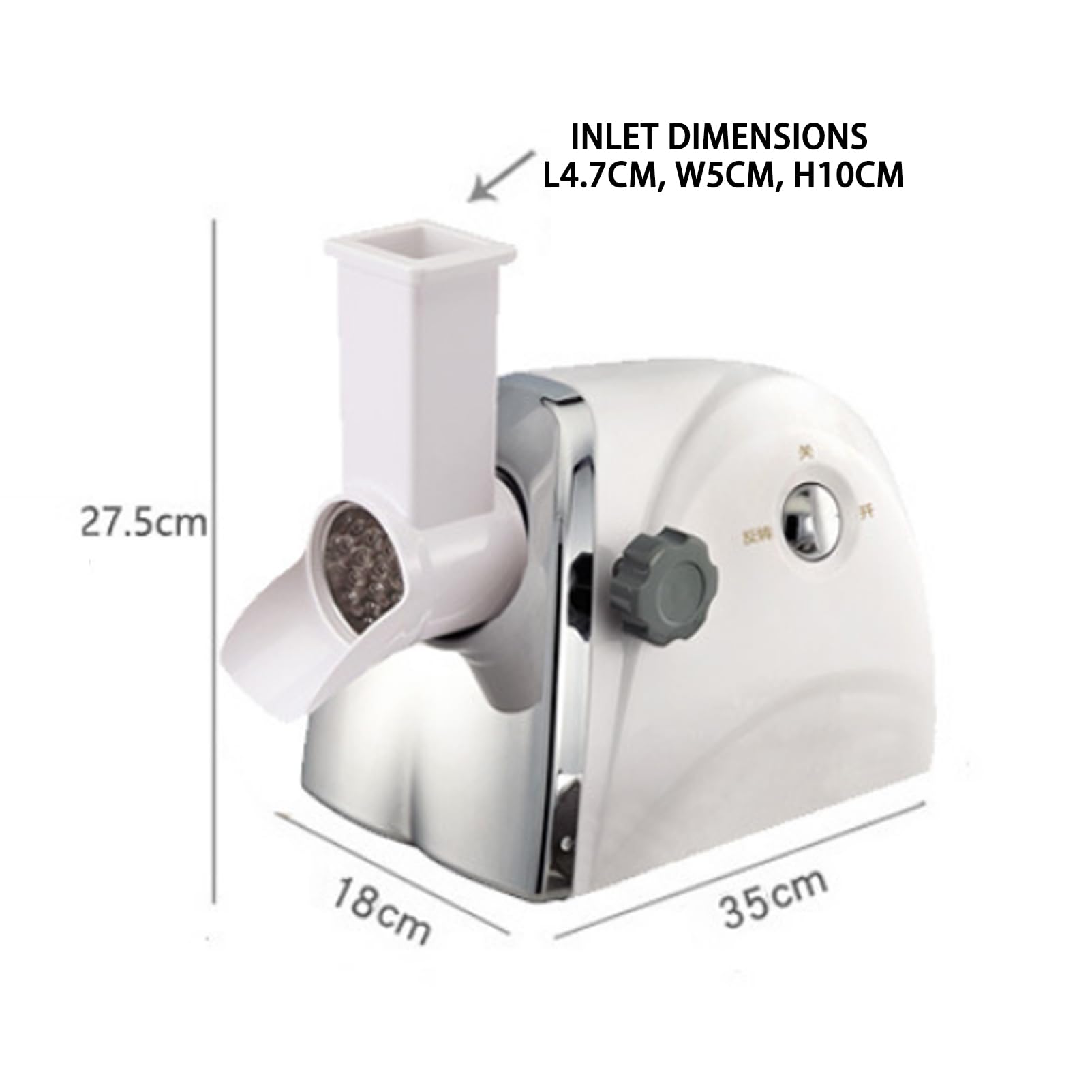 Grattugia elettrica per formaggio, 300 W, con 3 lame a tamburo per grattugiare senza sforzo, preparazione rapida di verdure e insalate, versatile elettrodomestico da cucina