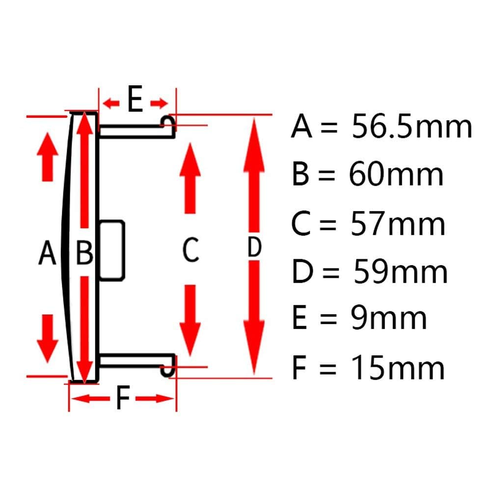 4 Stuks Auto Naafkappen voor Abarth 500 595 695 SS Grande Punto 60 mm Naafdoppen Velgdeksel Naafdekse Wielnaafdoppen Velgdoppen Wieldop Wielnaafafdekking Wielnaven