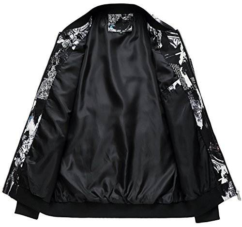 Image of HENGAO Men's Stylish Floral Bomber Jacket