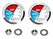DOZYANT 2 Inch Barbecue Charcoal Grill Smoker Temperature Gauge Pit BBQ Thermometer Fahrenheit and Heat Indicator for Meat Cooking Port Lamb Beef, Stainless Steel Temp Gauge, 2-Pack