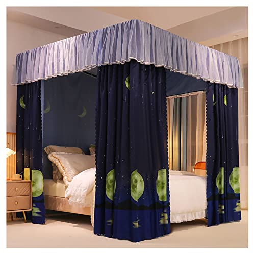 Cortina de cama con dosel para evitar la luz molesta en camas de 1,8 x 2m 3
