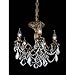 Elegant Lighting Rosalia Collection 5-Light Flush Mount with Elegant Cut Crystals, Antique Bronze Finish