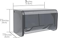 Vista 2 de Soporte para cepillos de dientes montado en la pared con cubierta para baño, 2 ranuras organizador de almacenamiento de cepillos de dientes para Gris