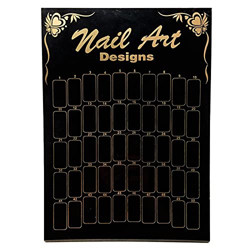 Black Nail Art Designs 50 Slot Nail Tips Display Board (Quantity: 4 Pieces)