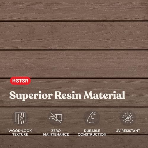Image of Keter Darwin 100 Gallon Resin Large Deck Box - Organization and Storage for Patio Furniture, Outdoor Cushions, Garden Tools and Pool Gear