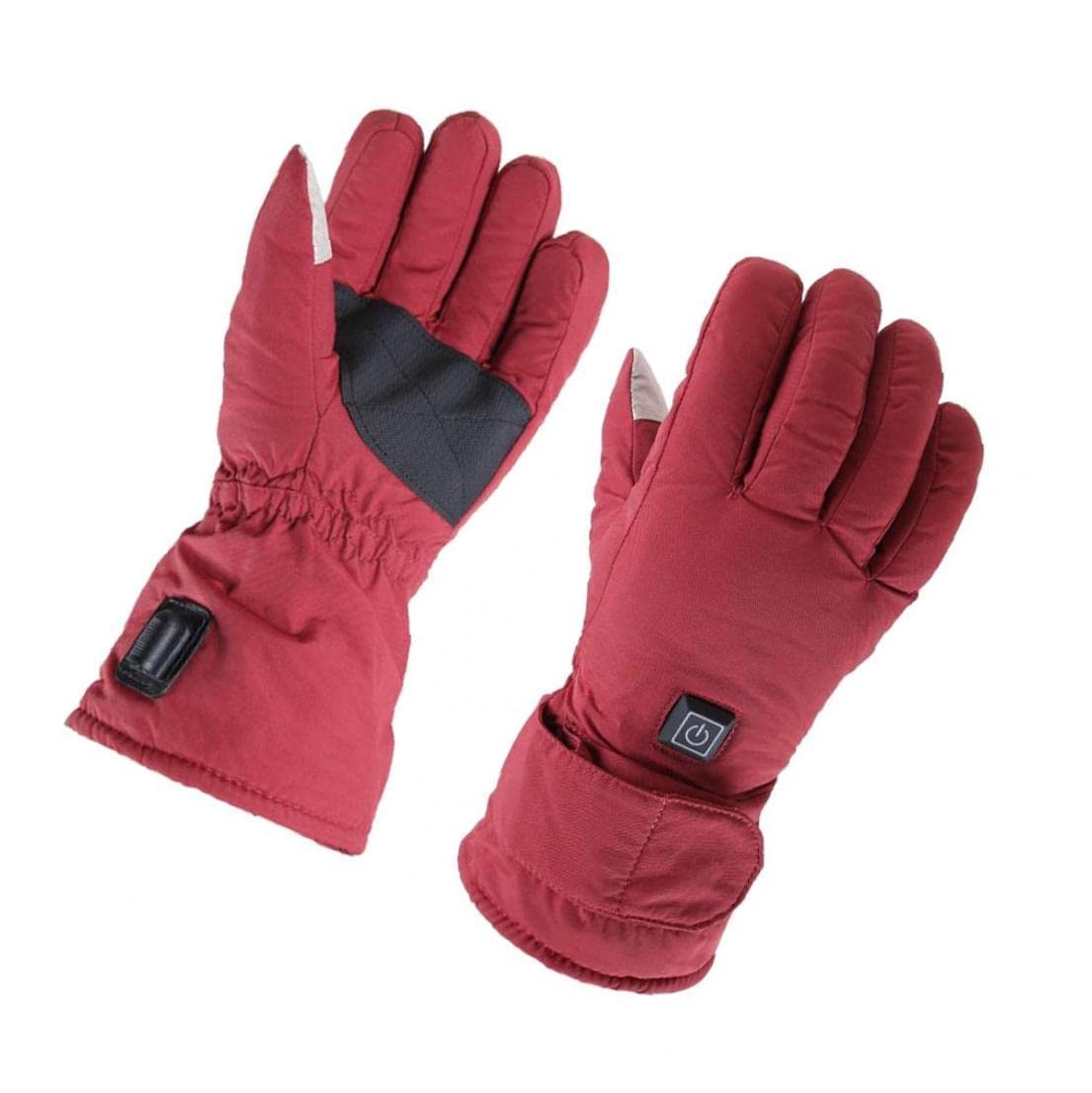 CHEWYNP Guanti Termici, 3 modalità Guanti riscaldati Guanti Touchscreen da Donna Guanti Caldi per climi Freddi per l'inverno Ciclismo Guida Corsa Campeggio Escursionismo Rosso