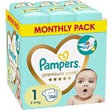 Pampers - Premium Care - Taglia 1 - Scatola mensile - 156 pannolini