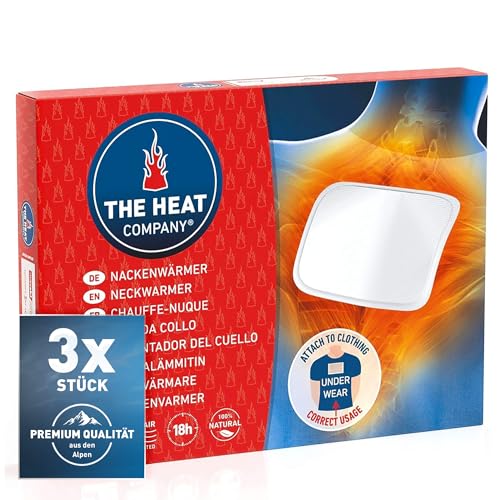 THE HEAT COMPANY Nackenwärmer - 3 Stück - Wärmepflaster Rücken - EXTRA WARM - klebend - Körperwärmer - 18 Stunden wohlige Wärme - luftaktiviert - rein natürlich