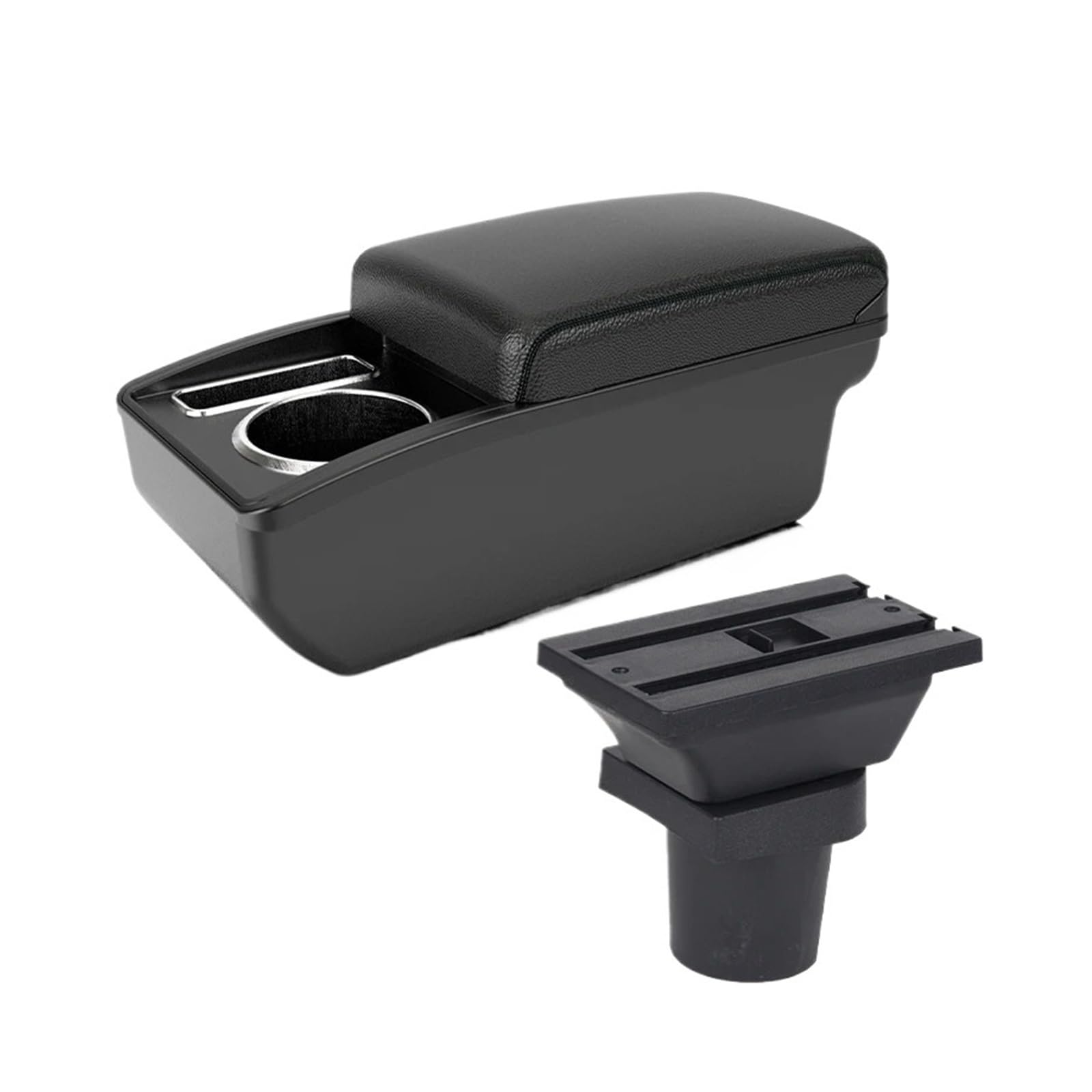 UMDJJU For Toyota For Yaris For Vitz For Hybrid Armrest Box Car Central Storage Retrofit Accessories Car Centre Console Armrest Box(A2 Black line NO USB)
