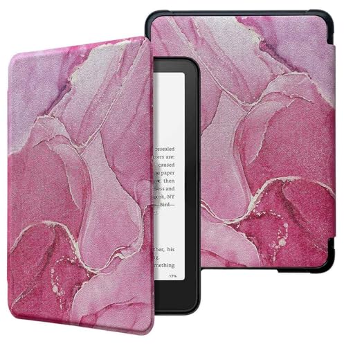 Image of ProElite Cover Case for Kindle Paperwhite 12th Gen 7 inch Case, Slim Smart Flip case Cover for Amazon Kindle Paperwhite 12th Generation 7 inch 2024, Marble Pink