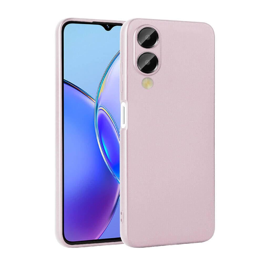 Zore Vivo ile uyumlu Y17S Kılıf Zore Premier Silikon Kapak Rose Gold