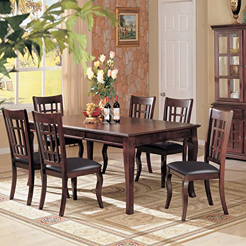 Image of YISUN Chair Seat Covers Set of 6, Pu Leather Waterproof Dining Room Chair Covers, Stretch Chair Cover for Dining Room Chair Protector Slipcover for Kitchen, Hotel (Pu Coffee, 6)