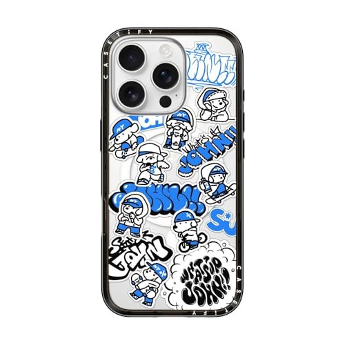 CASETiFY �R���p�N�g iPhone 16 Pro �P�[�X [MagSafe�Ή�/���^ �y��/�ϏՌ�] - mini JOHN - �u���b�N