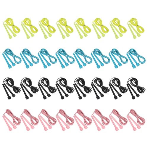 Cuerda de saltar de PVC PATIKIL de 32 piezas con longitud ajustable para entrenamiento