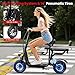 48V Electric Scooter with Seat, Adult Electric Scooters with Adult Seat, 500W Motor Peak 750W, 20 Miles, 18.75mph, Electric Scooter for Adults, Dual Braking System, 14