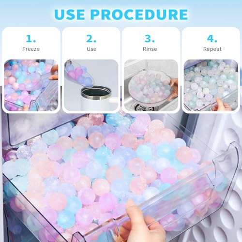VOGVOG Reusable Ice Cubes for Coolers, Color-Changing, Round, 600 Pack by VOGVOG - Used condition - Image 5