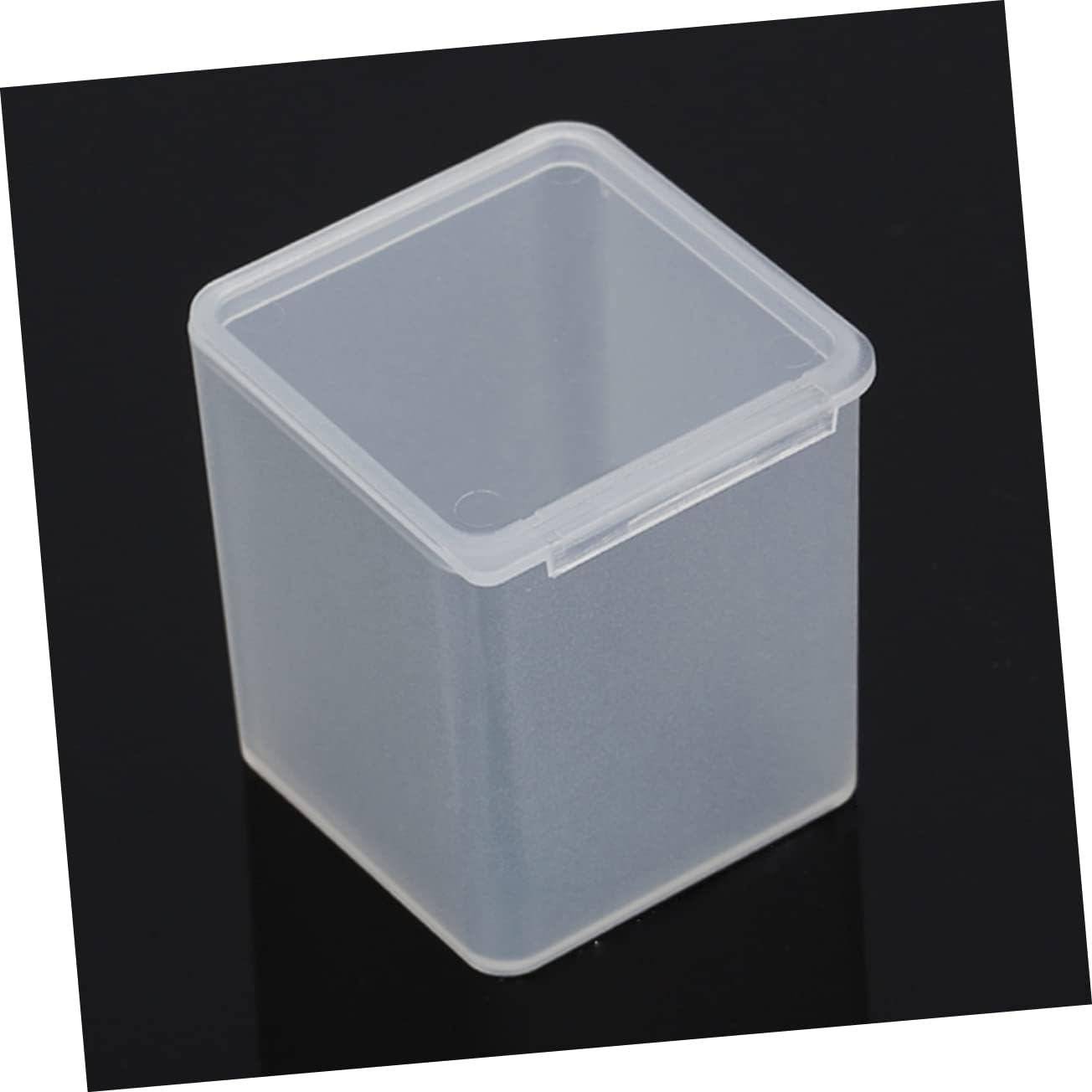 GLEAVI 10pcs Multipurpose Plastic Beads Organizer Storage Box with Lid Square Case Container for Crafts Jewelry Stationery and Items Lightweight and Space Saving