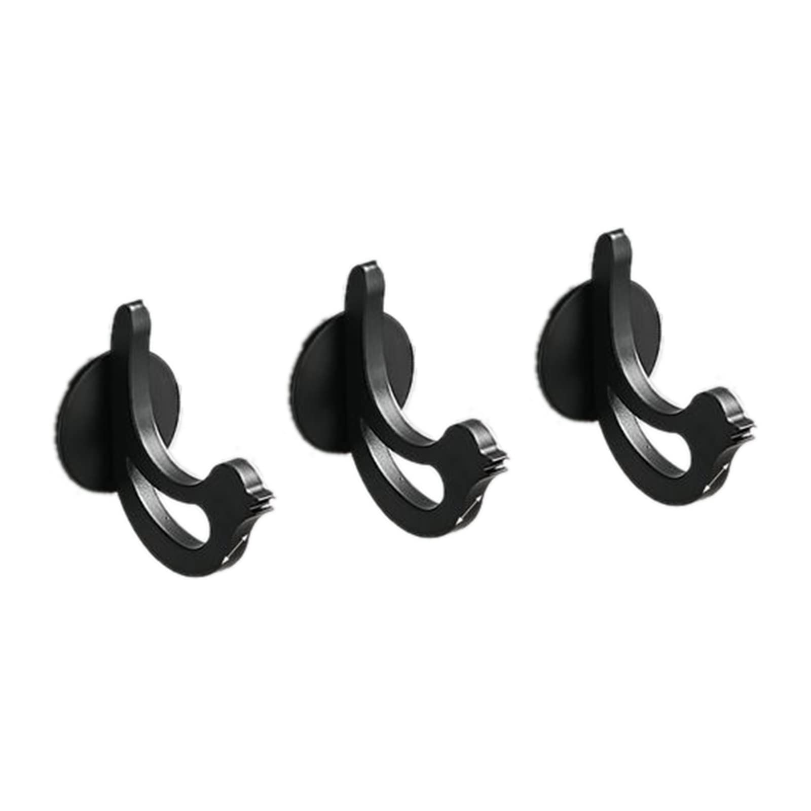 Porte-manteau mural noir lot de 3 patères pour entrée et salle de bain
