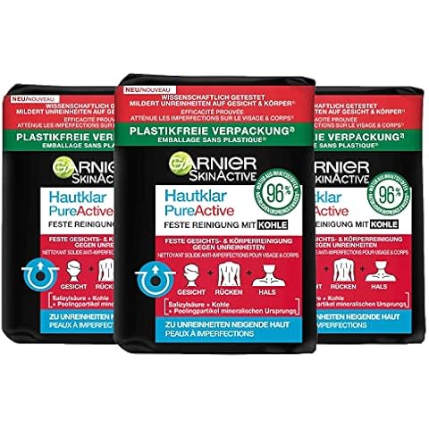 3 x Garnier Hautklar PureActive Feste Reinigung Cover