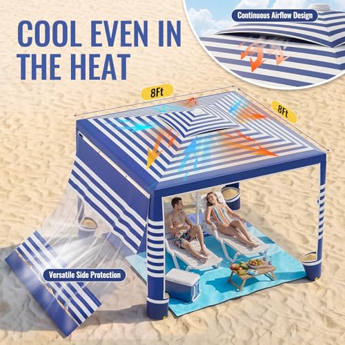 NexusOutdoor 8x8 Beach Cabana Tent