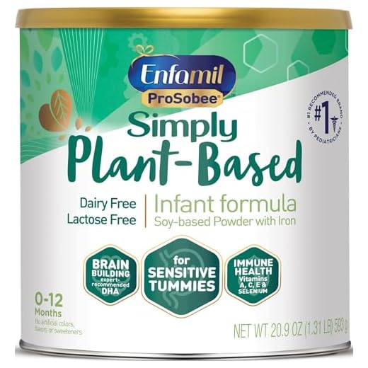 Plant based Baby Formula, 20.9 Oz Powder Can, Enfamil ProSobee for Sensitive Tummies, Soy-based, Plant Sourced Protein, Lactose-free, Milk free (Packaging May Vary)