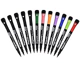 Browill Magnetic Dry Erase Markers, Fine Tip Low Odor Whiteboard Markers for Kids & School, Work On White board & Calendar, Refrigerator (12 Pack)