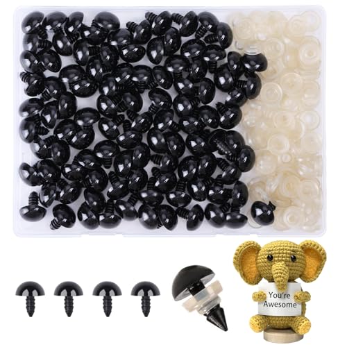 XKDOUS 14mm Safety Eyes, 200pcs for Crocheting, Crochet...