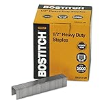 Bostitch Heavy Duty Premium Staples, 55-85 Sheets, 0.5-Inch Leg, 5,000 Per Box (SB351/2-5M)
