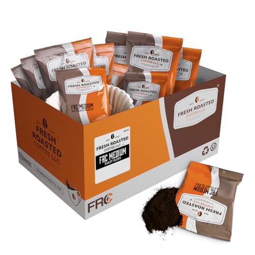 Image of Fresh Roasted Coffee, FRC Medium Roast Blend Drip Ground Fractional Packs, Medium Roast, Kosher, 2.25 oz, 96 Count