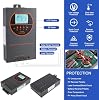 Controlador de carga solar MPPT 40A 12V/24V/36V/48V automático, máx. 160V, LCD | Regulador de carga de panel solar con parámetros ajustables, compatible con baterías de gel, selladas, inundadas y de litio 6