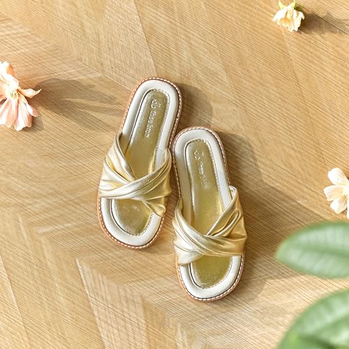 Image of THEE BRON Girls Cute Slip-On Slippers Stylish Sandals for Toddlers & Kids