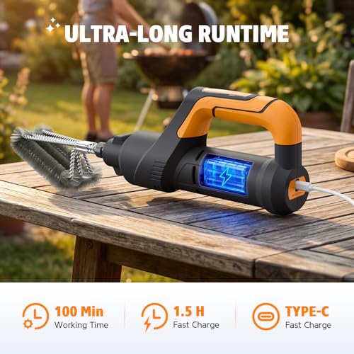 Electric Grill Brush for Outdoor Grill Rechargeable BBQ Grill Cleaner by VNAKIO - Image 4