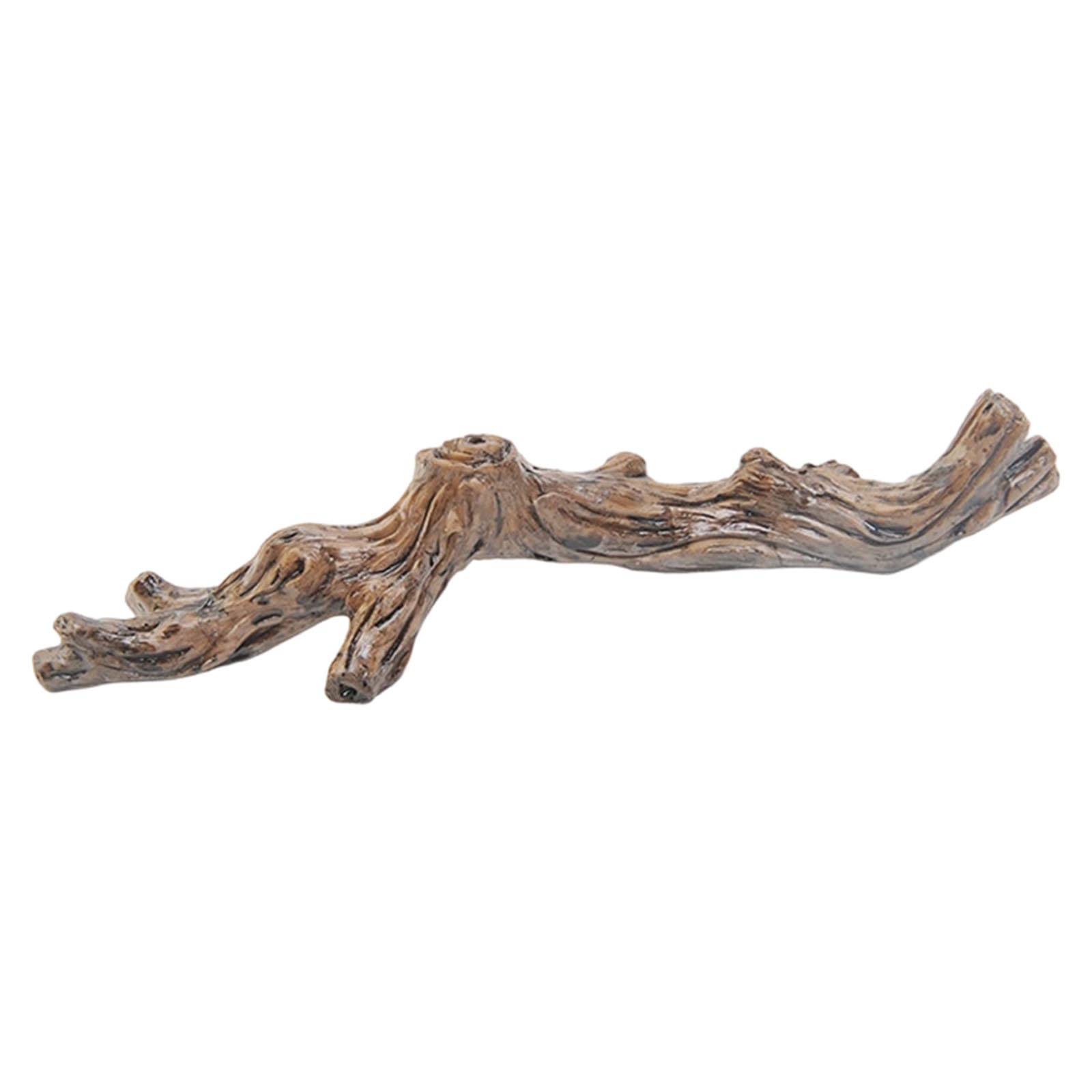 LUCKGONI Realistic Resin Jungle Branch Decoration For Reptiles Terrariums Habitats With Basking Platform Climbing Toy for Lizards
