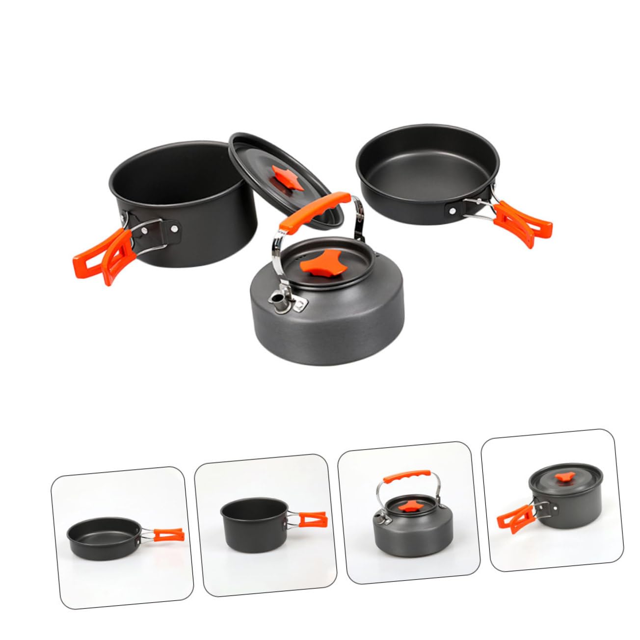 POPETPOP Kit De Casserole Bouilloire De Camping Ustensiles De Cuisine Portable pour Pique- Et Randonnée De Vaisselle Extérieur