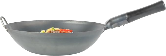 Wok Japonés de Acero al Carbono Restaurante 14 Pulgadas miniatura 11